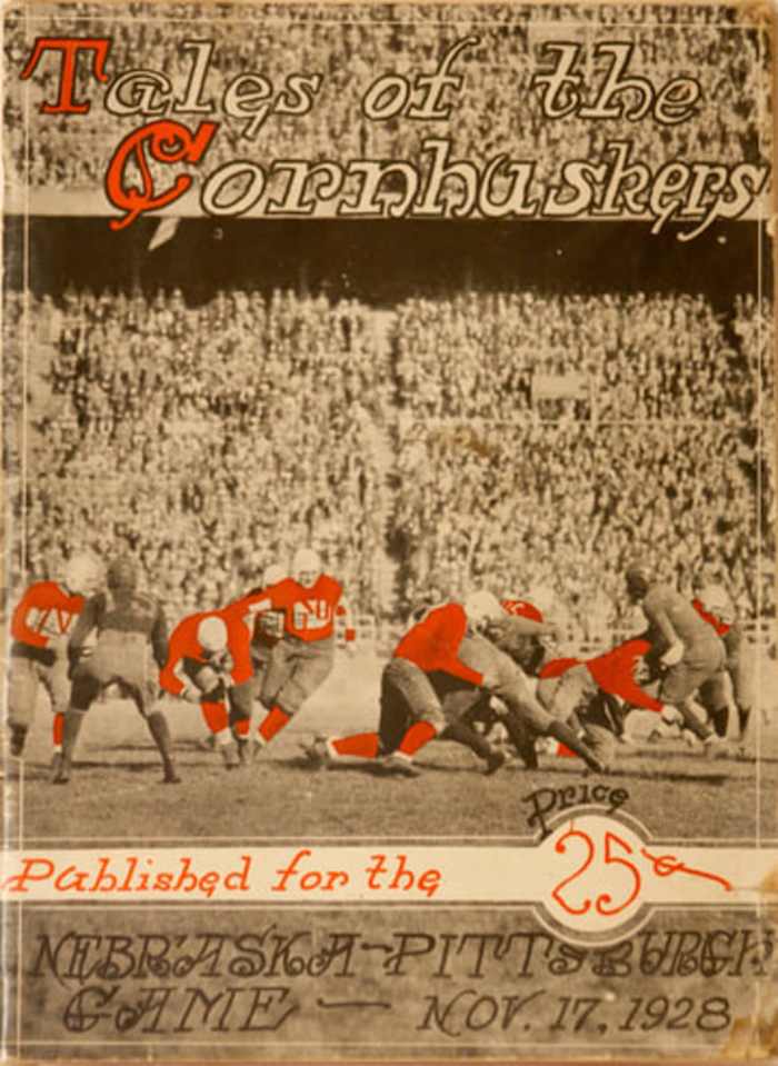 1928 Nebraska-Pittsburgh football program cover